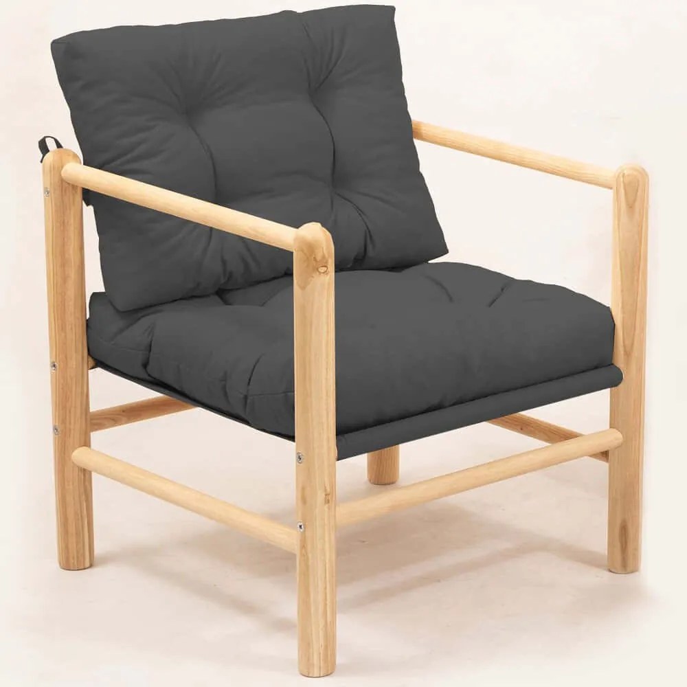 Πολυθρόνα 644MYD1167 51x51x86cm Anthracite
