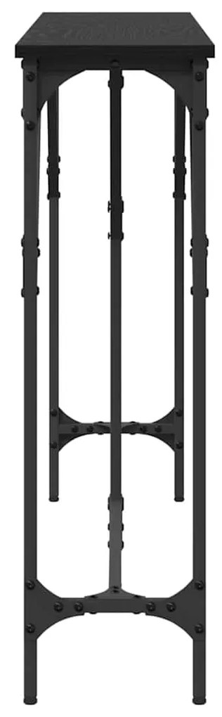 vidaXL Τραπέζι κονσόλας Μαύρη δρυς 140 x 23 x 75 cm