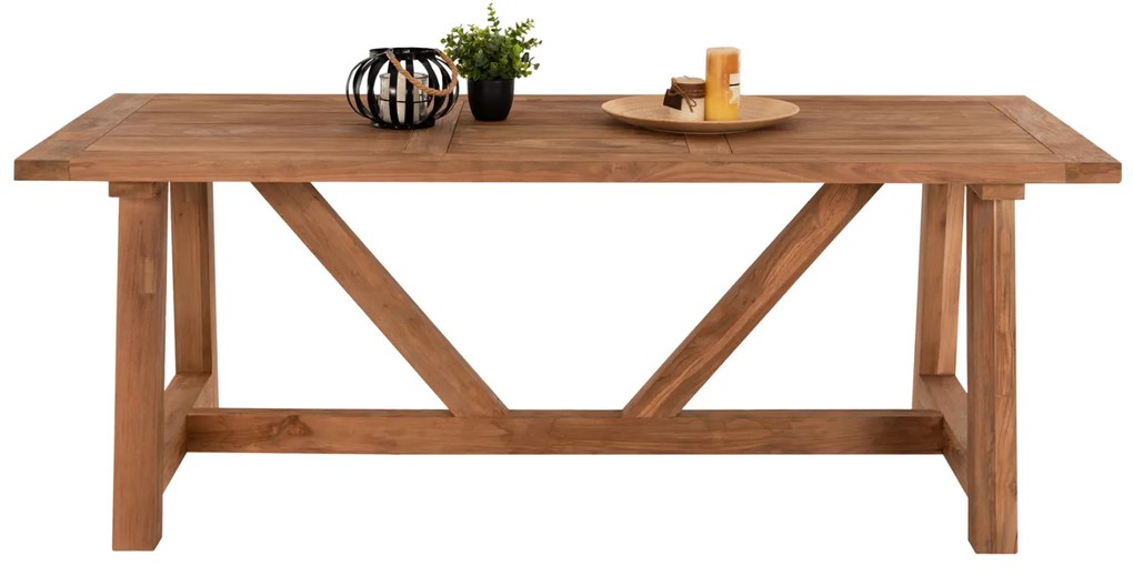 ΤΡΑΠΕΖΙ ΤΡΑΠΕΖΑΡΙΑΣ HM7922 PLUTON RECYCLED TEAK ΣΕ ΦΥΣΙΚΟ ΧΡΩΜΑ 200X100X75Yεκ.