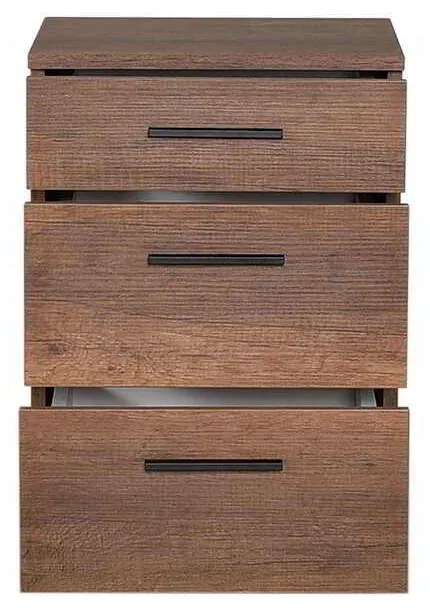 Κομοδίνο - συρταριέρα Trendline Megapap χρώμα καρυδί 40x39x57εκ.
