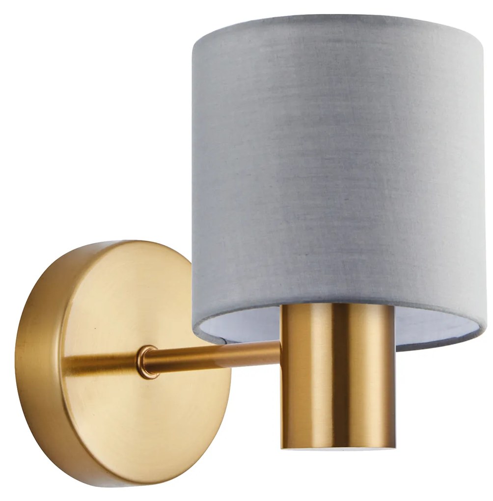 SE21-GM-16-SH2 GOLD MATT WALL LAMP GREY SHADE+