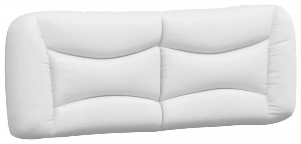 Κρεβάτι με Στρώμα Λευκό 120x200 εκ.από Συνθετικό Δέρμα - Λευκό