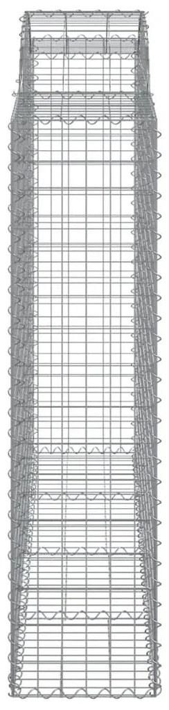 Συρματοκιβώτια Τοξωτά 30 τεμ. 200x50x160/180 εκ. Γαλβαν. Ατσάλι - Ασήμι