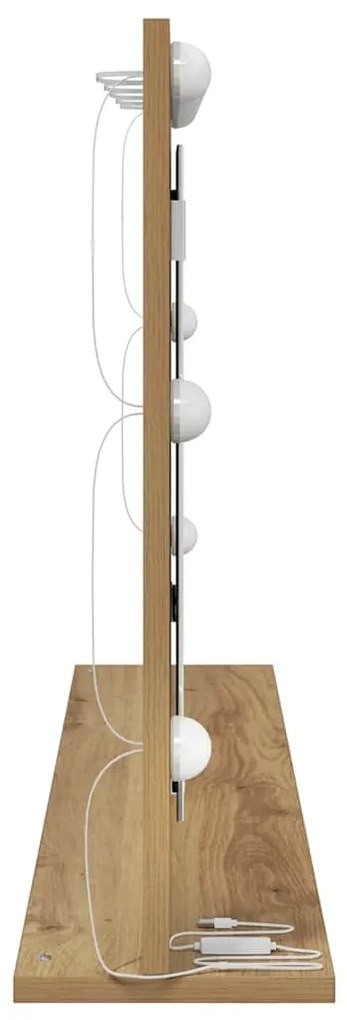 vidaXL Καθρέφτης τουαλέτας με καθρέφτη Artisan Oak 100 x 55 x 18 εκ.