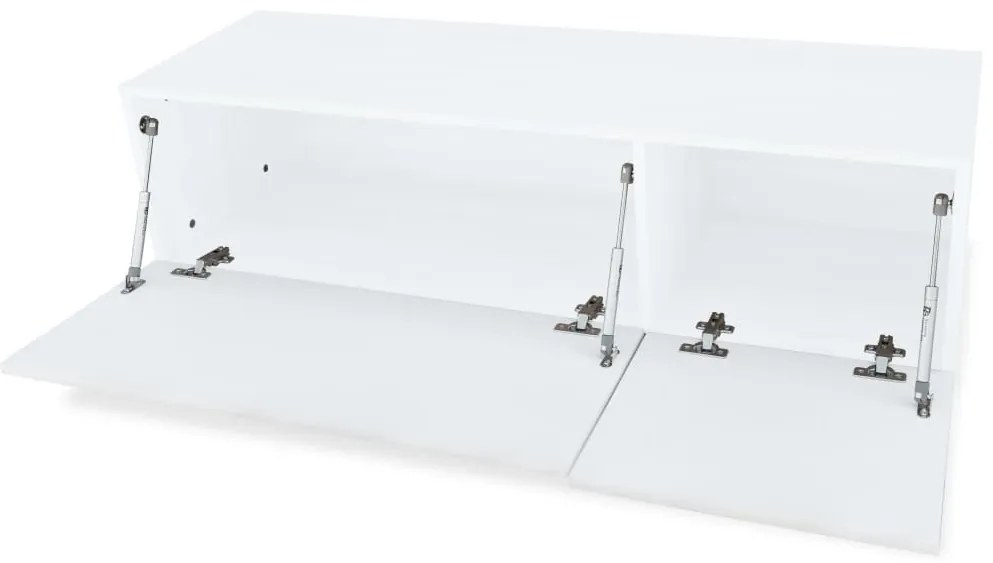 vidaXL Έπιπλα Τηλεόρασης 2 τεμ. Γυαλιστ. Λευκό 120x40x34εκ Επεξ. Ξύλο
