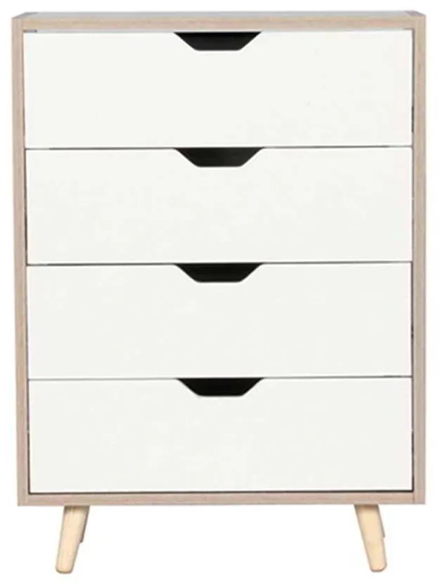Συρταριέρα ALINA 4-Σ 56x29x77cm Sonoma/Άσπρη