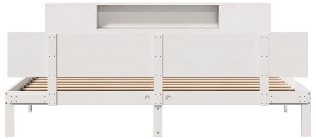 vidaXL Κρεβάτι Βιβλιοθήκη Χωρίς Στρώμα 200x200 εκ Μασίφ Ξύλο Πεύκου