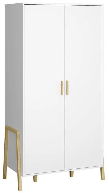 Ντουλάπα Belle Λευκό 45.9x55x197cm - TO-BELLEW2DWHITE