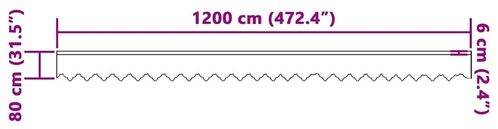 vidaXL Κουρτίνες με κουρτίνες Λευκό 1200 x 80 εκ. Πολυεστέρας