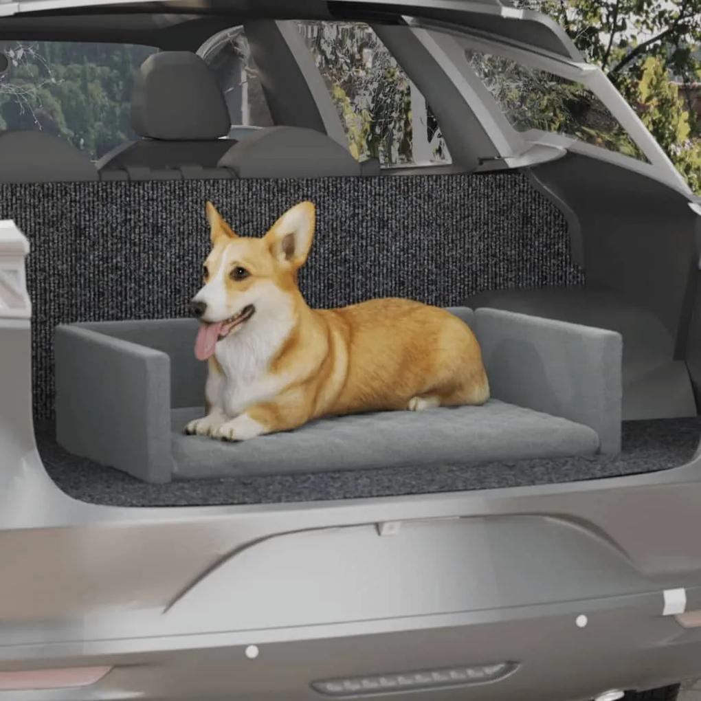 Κάθισμα Αυτοκινήτου Σκύλου Αν. Γκρι 70 x 45 εκ. Όψη Λινού - Γκρι