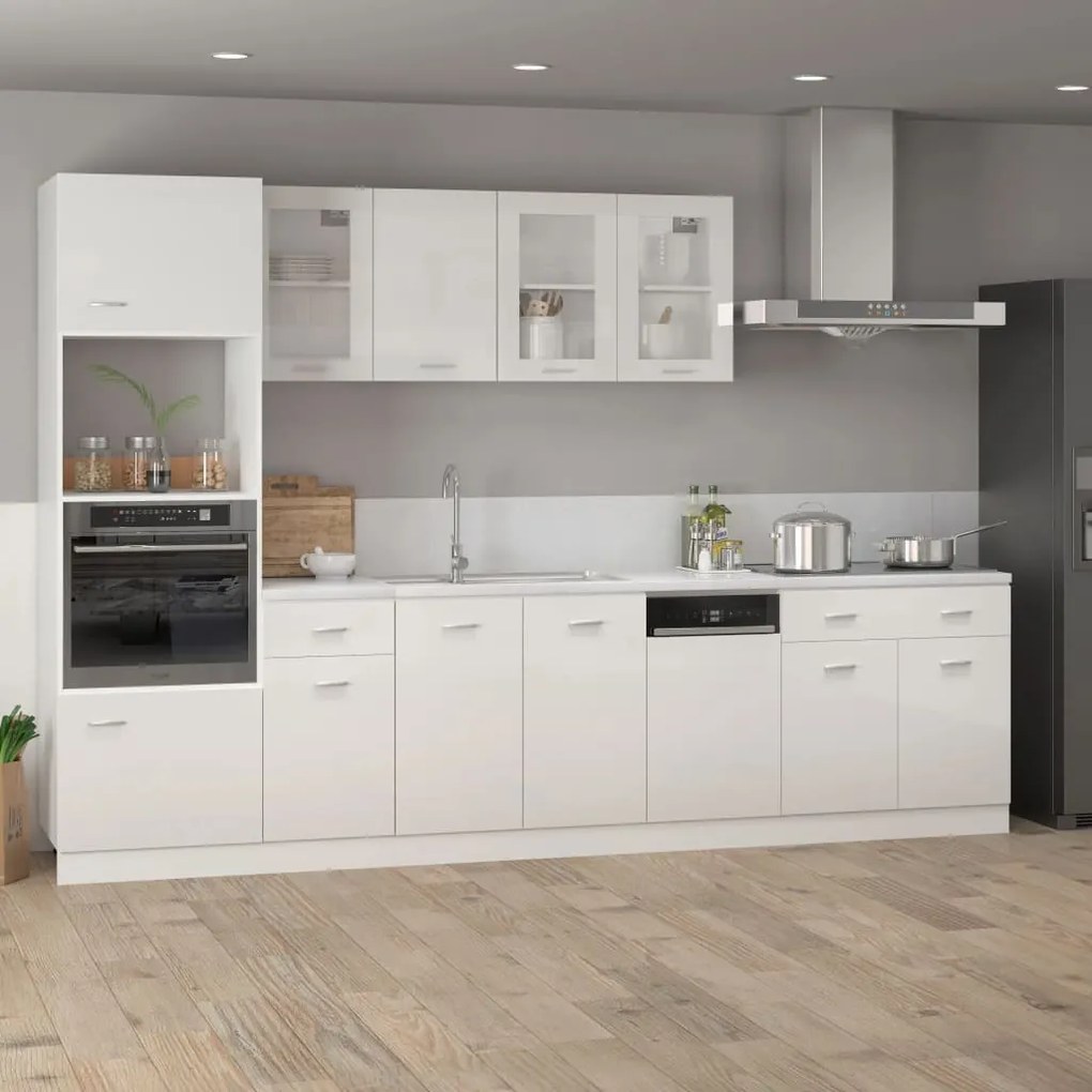 vidaXL Ντουλάπι Νεροχύτη Lyon Γυαλιστερό Λευκό 80x46x81,5εκ.
