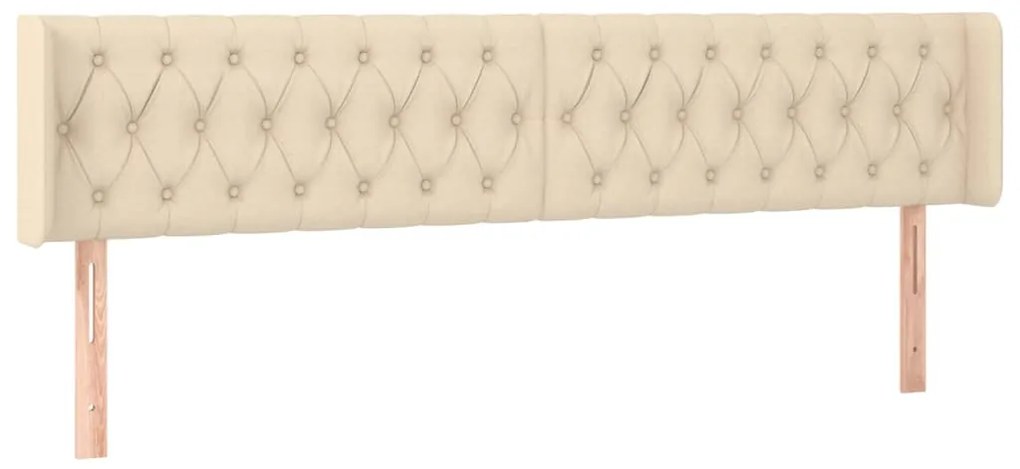 vidaXL Κεφαλάρι με Πτερύγια Κρεμ 183x16x78/88 εκ. Υφασμάτινο