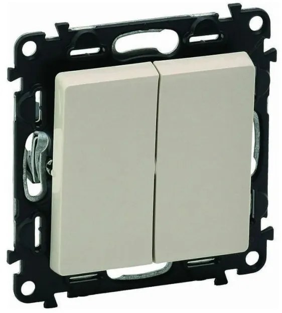 Διακόπτης Διπλός Κομμυτατέρ Μπεζ Valena Life 752205 Legrand-752205-Μπεζ 752205