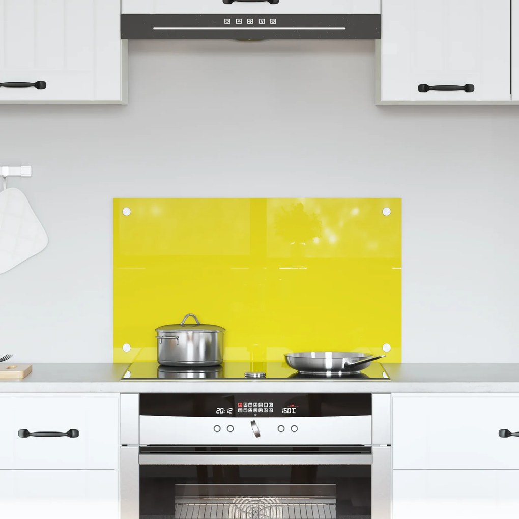 vidaXL Κίτρινο Πλακάκι Κουζίνας 70x40x0,6 cm από Σκληρυμένο Γυαλί