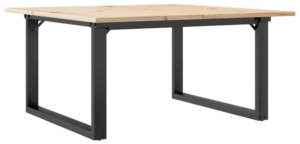 vidaXL Τραπεζάκι Σαλονιού Πλαίσιο Ο 90x90x45εκ Μασίφ Πεύκο/Ατσάλι