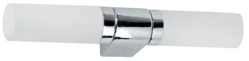 Απλίκα μπάνιου ROBERT χρωμίου με γυαλί οπάλ Viokef-4104900-Λευκό 4104900