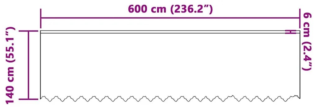 vidaXL Κουρτίνες με κουρτίνες Λευκό 600 x 140 cm Πολυεστέρας