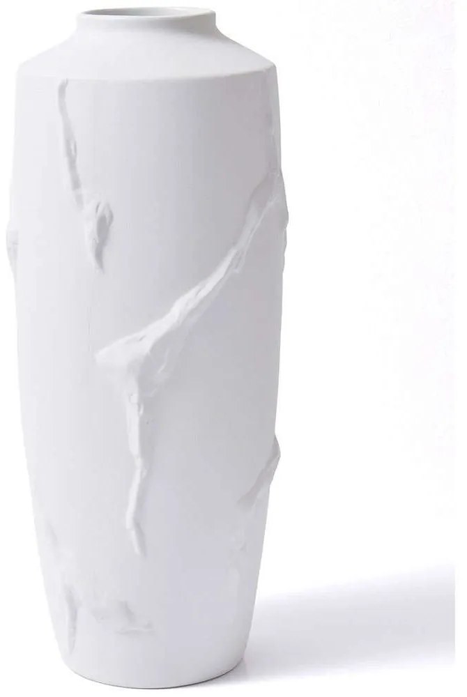 Βάζο 742TMA4890 13x13x36cm White Aberto Design Ceramic