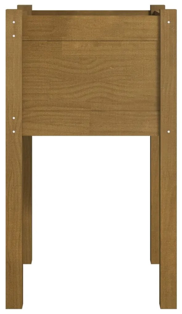 vidaXL Ζαρντινιέρα Κήπου Καφέ Μελί 40x40x70 εκ. από Μασίφ Ξύλο Πεύκου