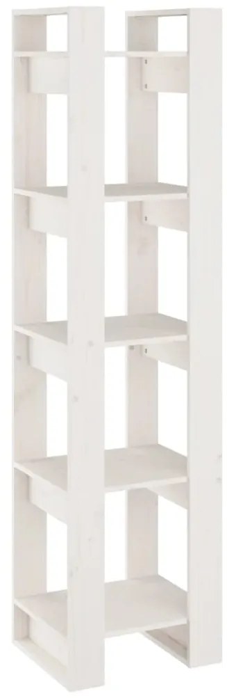 vidaXL Βιβλιοθήκη/Διαχωριστικό Χώρου Λευκό 41x35x160 εκ. Μασίφ Πεύκο