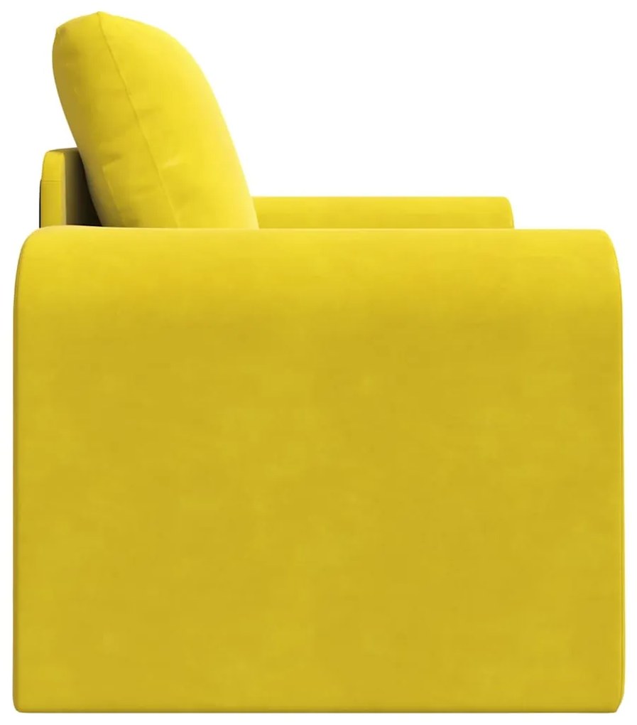 vidaXL Κρεβάτι καναπές Κίτρινο 98 x 71 x 83 εκ. Βελούδο