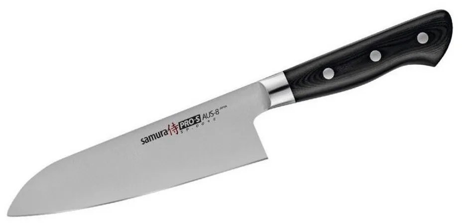 Μαχαίρι Santoku PRO-S SP-0095 17,7cm Black Samura Ανοξείδωτο Ατσάλι