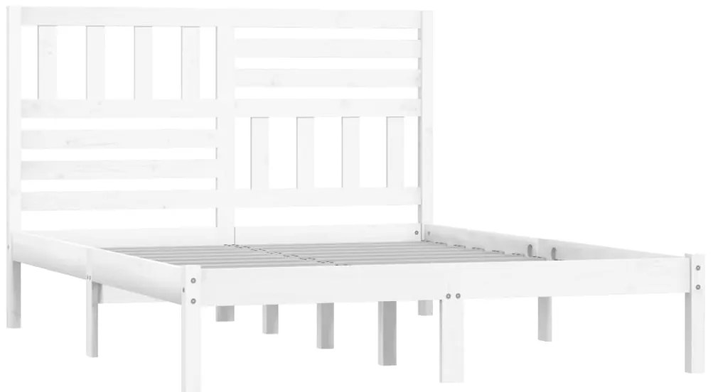 vidaXL Σκελετός Κρεβ. Χωρίς Στρώμα Λευκό 120x190 εκ Μασίφ Πεύκο