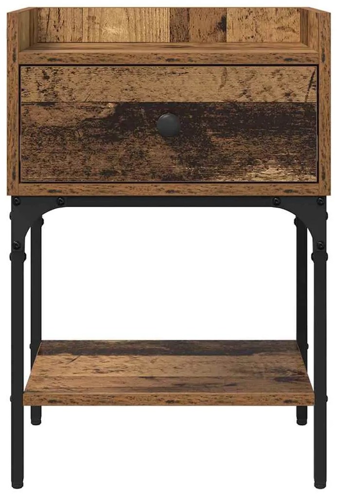 vidaXL Κομοδίνο Παλιό ξύλο 40 x 29 x 60 εκ Επεξεργασμένο ξύλο