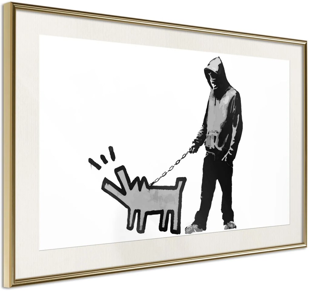 Αφίσα - Banksy: Choose Your Weapon - 30x20 - Χρυσό - Με πασπαρτού