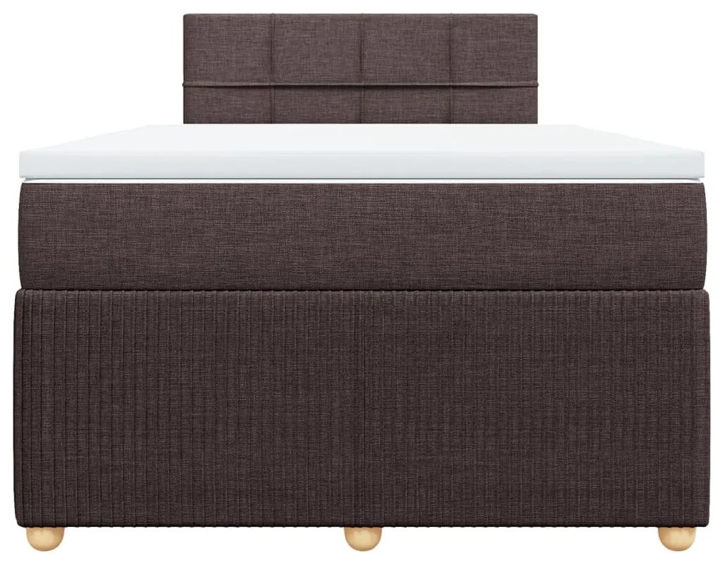 ΚΡΕΒΑΤΙ BOXSPRING ΜΕ ΣΤΡΩΜΑ ΣΚΟΥΡΟ ΚΑΦΕ 120X200 ΕΚ. ΥΦΑΣΜΑΤΙΝΟ 3289726