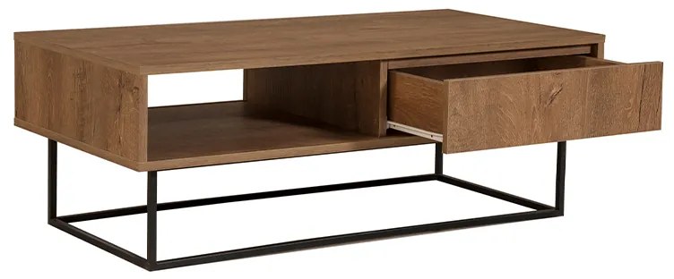 Τραπεζάκι σαλονιού Amedeo Megapap χρώμα καρυδί 120x60x43εκ.