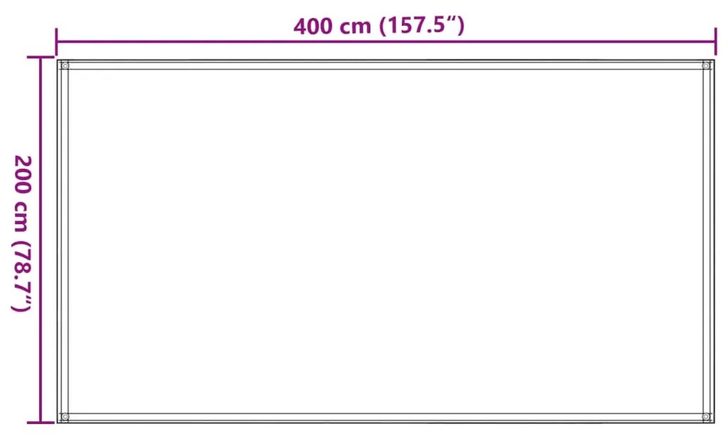 Χαλί Σκηνής Μαύρο 200 x 400 εκ.