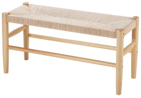 VEVOR Rattan Bench Wooden Bench 31.5 Inches for Entryway Living Room &amp; Bedroom