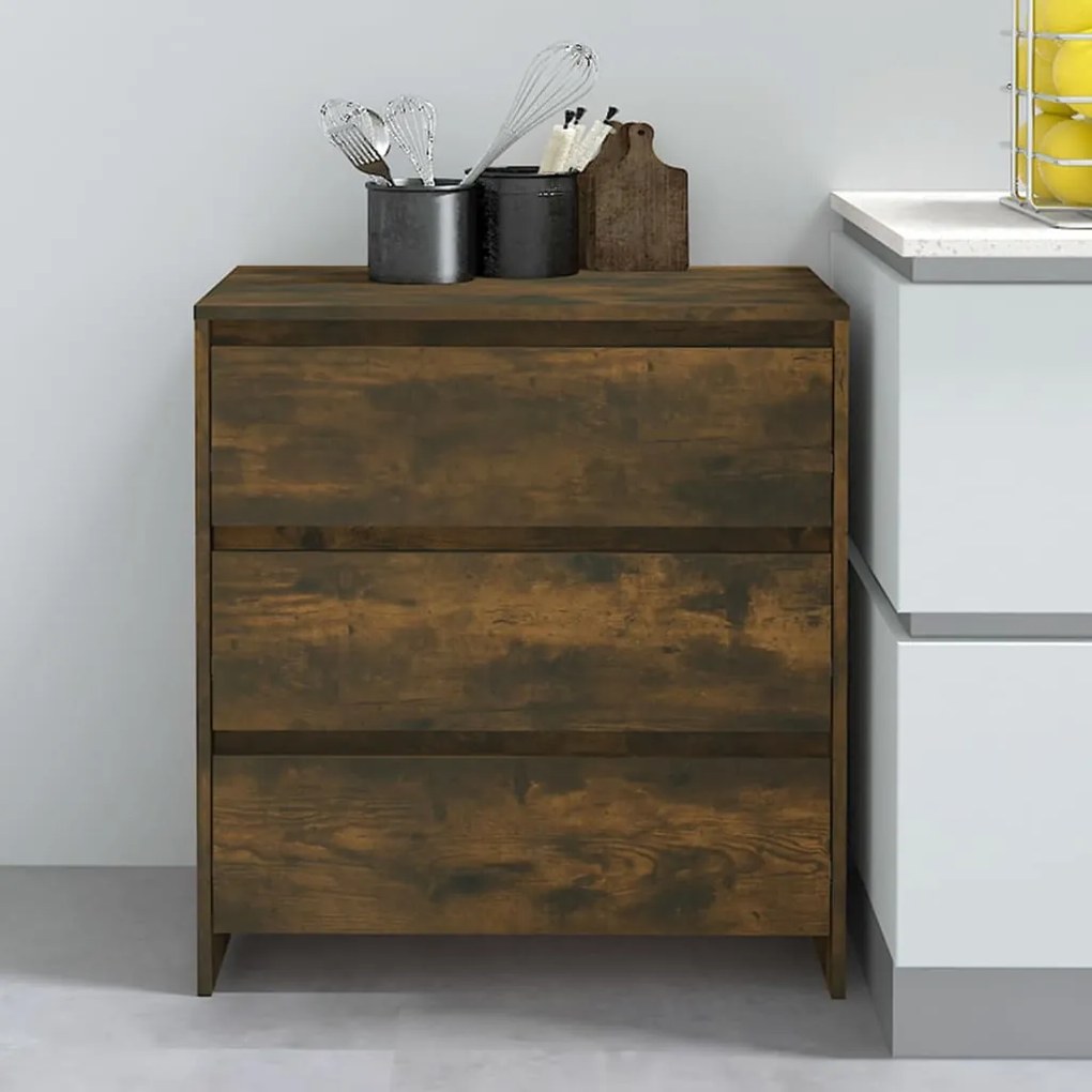 vidaXL Μπουφές Καπνιστή Δρυς 70 x 41 x 75 εκ. από Μοριοσανίδα