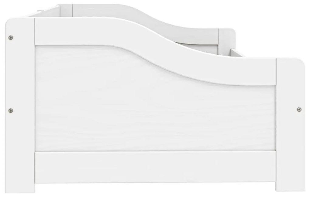 Καναπές Κρεβάτι 2 Συρτ. IRUN Λευκός 90x200εκ. Μασίφ Ξύλο Πεύκου - Λευκό