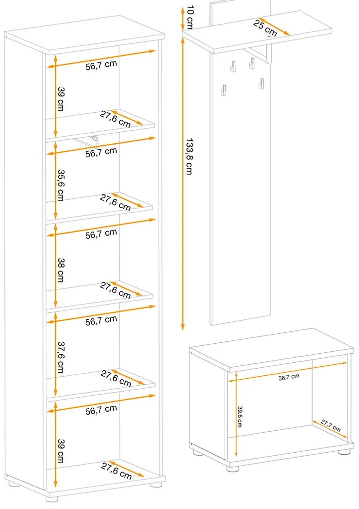 Swap XIX Σύνθεση Καφέ δρυς 280x180x40