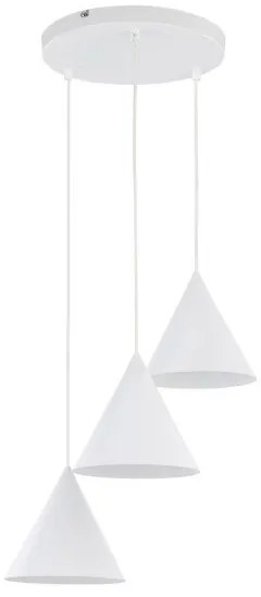Κρεμαστό Φωτιστικό Οροφής 3xE27 Φ42cm Cono TK Lighting-10012-Λευκό 10012