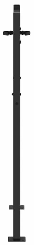 vidaXL Πύλη Κήπου Μαύρο 85 x 155 εκ Χάλυβας με επίστρωση πούδρας