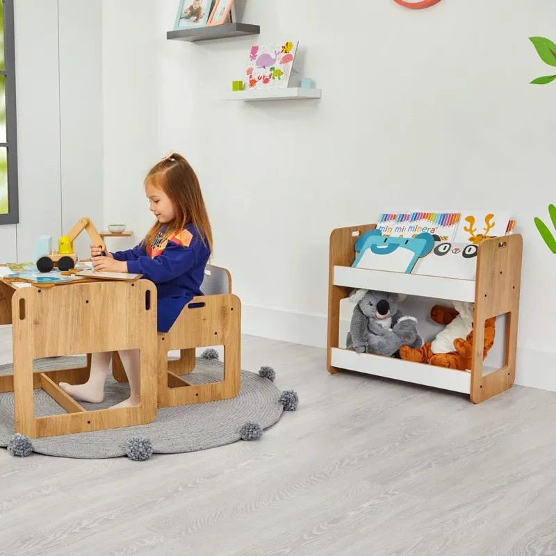 Ραφιέρα Dovere φυσικό-λευκό mdf 56x34x55εκ 56x34x55 εκ.