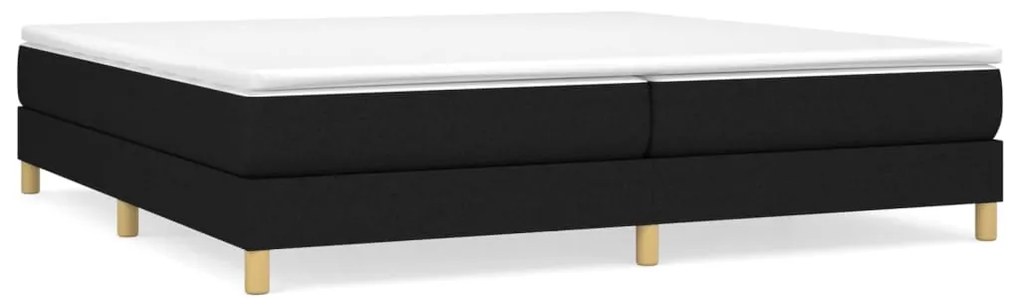 vidaXL Σκελετός Κρεβατιού με Ελατήρια Μαύρο 200x200 εκ. Υφασμάτινο