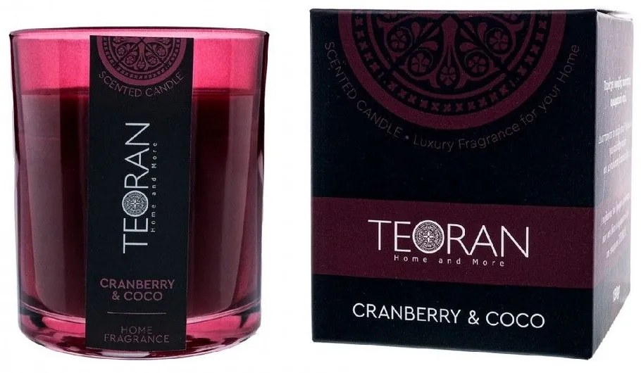Αρωματικό Κερί Cranberry Coco Στρόγγυλο 200gr Teoran