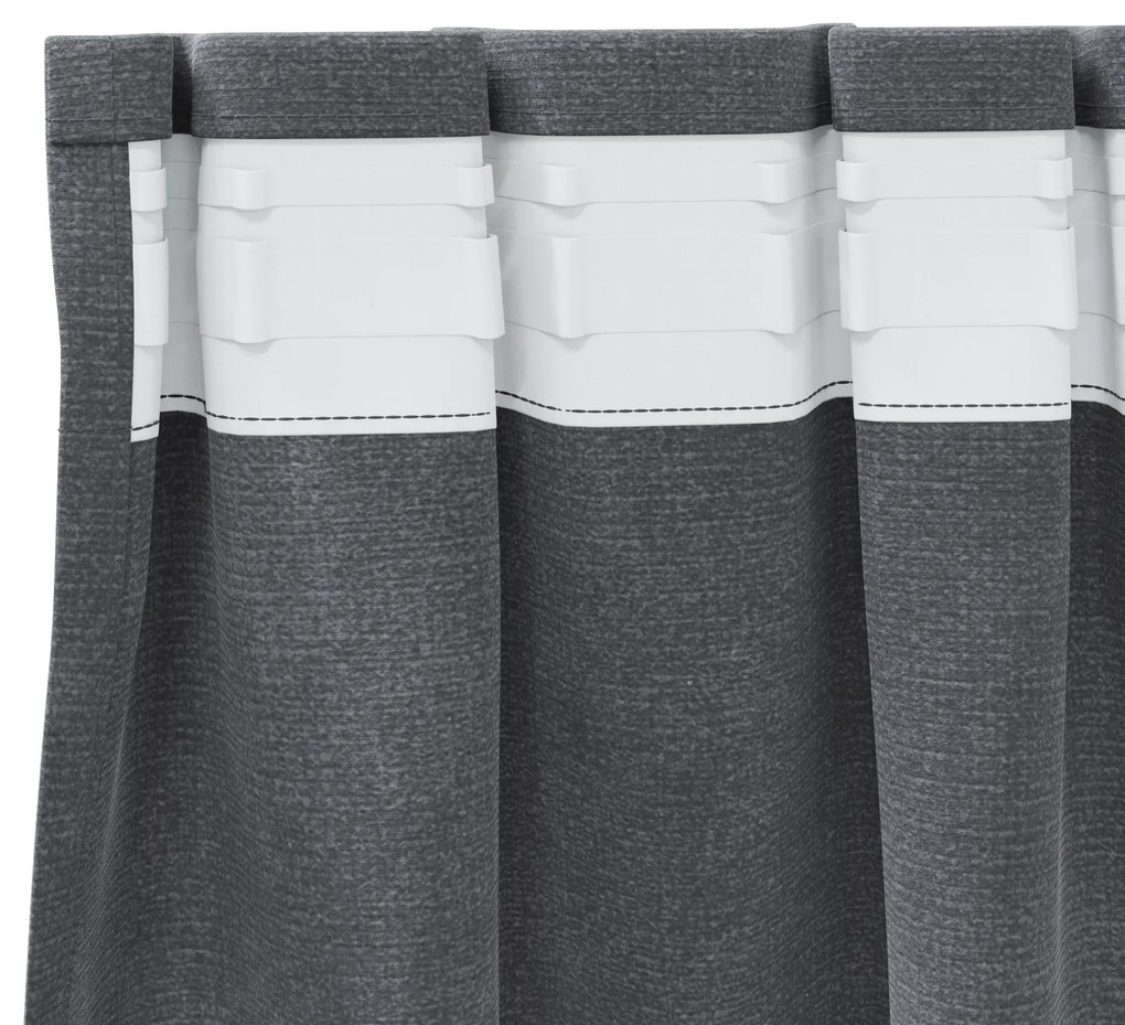 vidaXL Κουρτίνες με κουρτίνες 2 pcs Ανοιχτό γκρι 140 x 140 cm Βελούδο