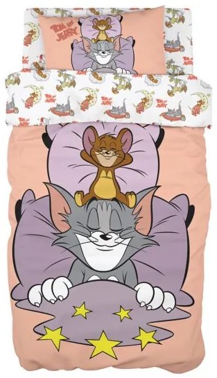 Beauty Home Σετ παπλωματοθήκη μονή Art 6194 Tom and Jerry 165x250 Εμπριμέ
