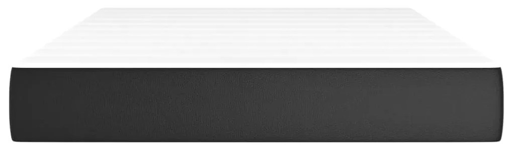 vidaXL Στρώμα με Pocket Springs Μαύρο 120x200x20 εκ. Συνθετικό Δέρμα