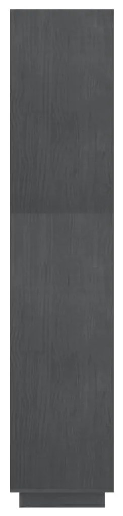 vidaXL Βιβλιοθήκη/Διαχωρ. Χώρου Γκρι 80x35x167 εκ. Μασίφ Ξύλο Πεύκου