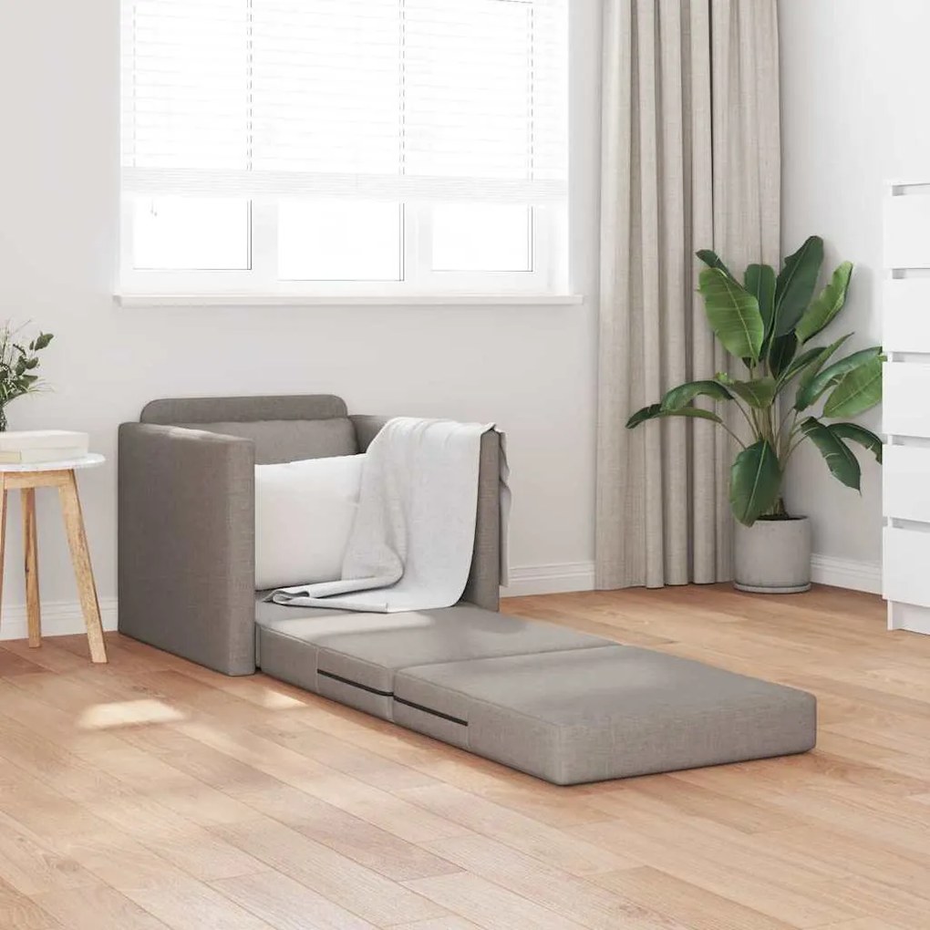 vidaXL Καθιστικό Κρεβάτι 2-σε-1 Ταπέ 74x77x81 εκ Ύφασμα