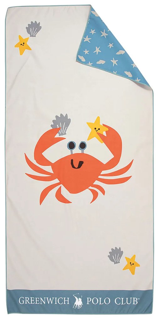 Παιδική Πετσέτα Θαλάσσης Microfiber (70x140) 2 Όψεων Greenwich Polo Club Junior 4080