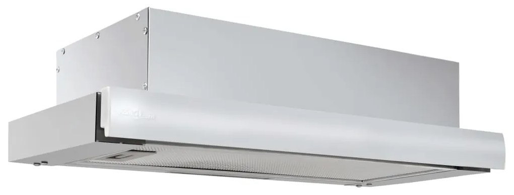 vidaXL Απορροφητήρας Συρόμενος Λεπτός 480μ³/ώρα Αλουμίνιο/Ανοξ. Ατσάλι
