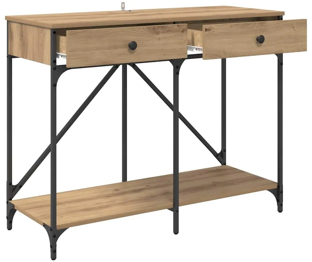vidaXL Τραπέζι κονσόλας με συρτάρι Artisan Oak 100 x 39 x 78,5 εκ