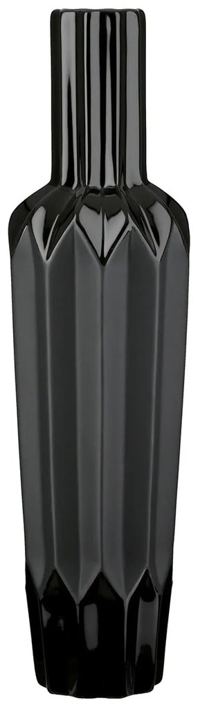 Βάζο Μπουκαλιού Κωνικό Κεραμικό Μαύρο D10X38Cm D10X38Cm